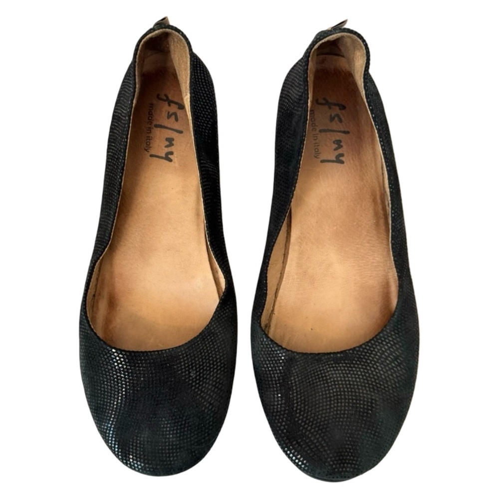 FRENCH SOLE Zeppa Black Wave Ballet Flats With Box Size 10.5 - Picture 8 of 16